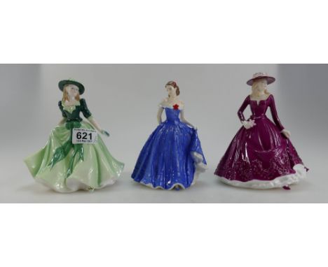 A collection of Royal Worcester lady figures to include Holly, January and Isabelle (3)