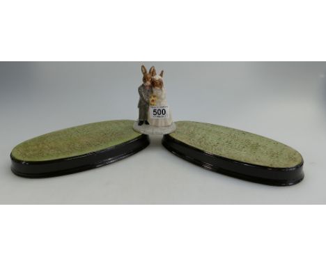 A collection of items to include Royal Doulton Bunnykins figure Wedding Day DB287  (boxed) and two Beswick ceramic stands (3)