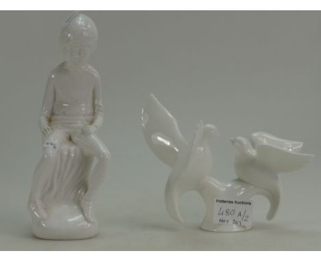 Spode figure Simon and Coalport Moments figure Peace and Friendship(2)
