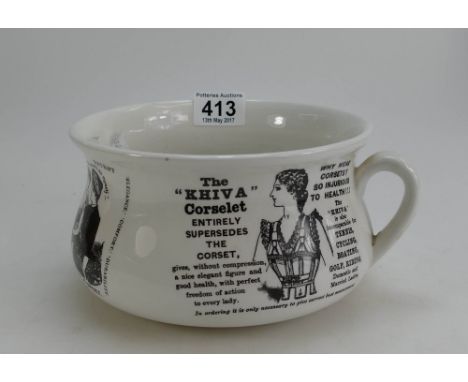 Portmerion corsets advertising ceramic potty 