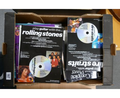 A good collection of guitar sheet music / tab books to include Rolling Stones, Dire Straights, Jerry Reed, Bob Dylan, Chuck B