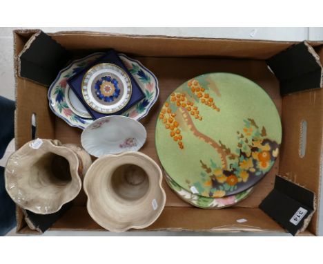 A mixed collection of items to include hand painted Shorter & Sons decorative vases, Royal Worcester Millenium Commemorative 