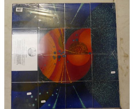 Alan Clarke Studios unmounted tile scene (63cm x 63cm). Two damaged tiles.