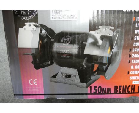 A 'Performance Power' bench grinder  