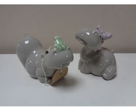 Two Nao figures - Hippopotamus 