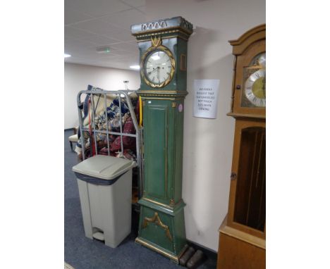 An antique continental longcase clock signed Mons P. Westh 