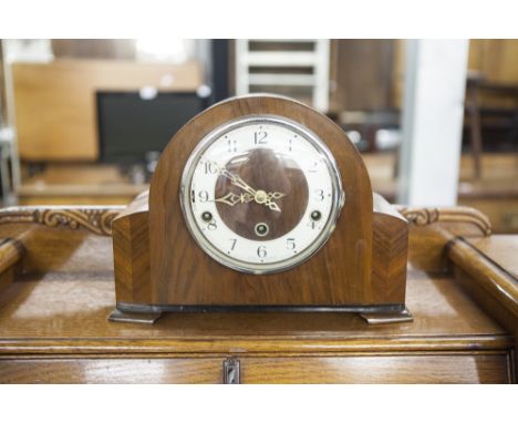 CIRCA 1920's MANTEL CLOCK IN NAPOLEONS HAT SHAPED CASE (2) 