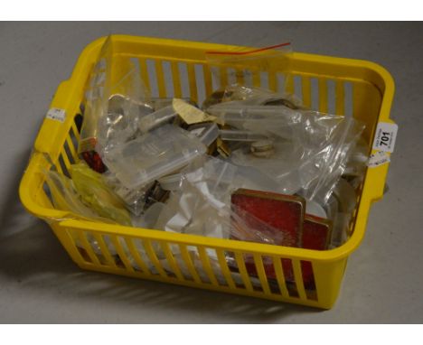 A quantity of manual watch movements and parts for use in watch restoration.
