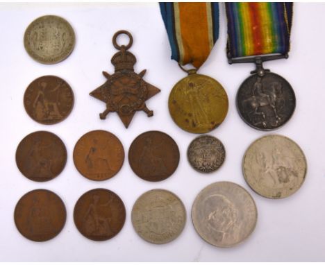 Three WWI medals; the 1914-15 star, the British War Medal and the Allied Victory medal, all presented to Private R.R. Poole, 