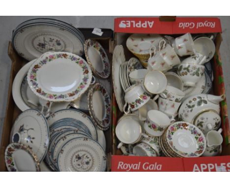 A quantity of Royal Doulton 'Old Colony' pattern dinner and teaware to include two tureens, dinner plates, sandwich plates et