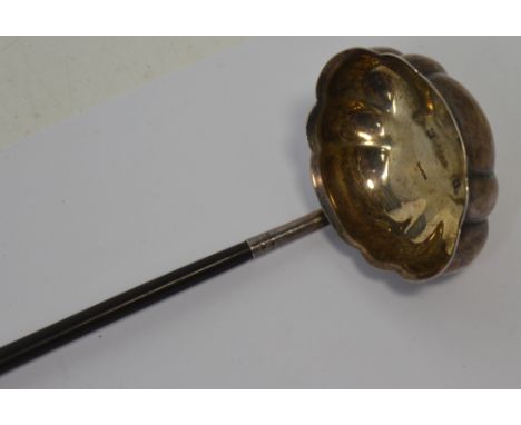 An Elizabeth II hallmarked silver toddy ladle, A Marston & Co, Birmingham 1971.