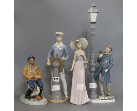 Two Lladro figures, Nao and a Doulton figure