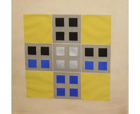 Jesus Raphael Soto, limited edition print, Untitled, signed in pencil, overall 94 x 94cm