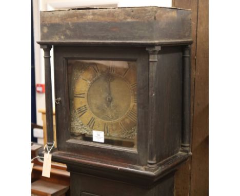 Thomas Jennings, Fritwell. A mid 18th century oak thirty hour longcase clock H.177cm