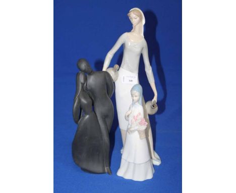 LOT OF CERAMICS
including two Lladro figures of geese, large Nao figure, Royal Doulton 'Lovers', HN2763, etc; together with a