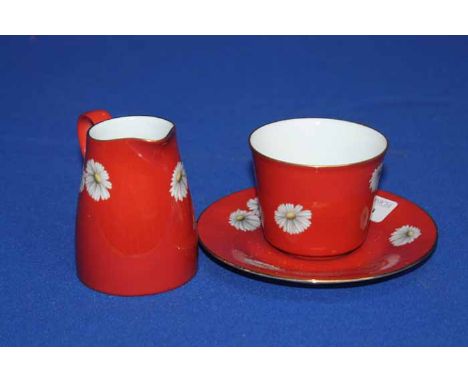 NORITAKE TEA SERVICE 
and two Japanese fans