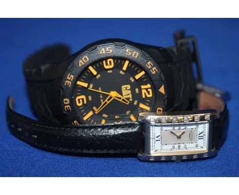 THREE WRISTWATCHES 
including a lady's Rotary example, Oris and Cat (3)