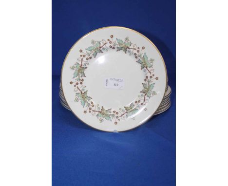 MYOTT'S HEATHCOTE PART DINNER SERVICE
including two tureens, gravy boat and various plates, along with a  Limoges vase, Royal