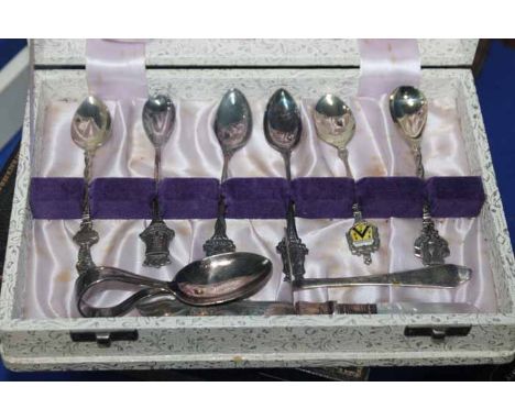 LOT OF SILVER PLATED FLATWARE 
in fitted cases