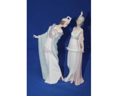 TWO LLADRO FIGURES 
modelled as women 
