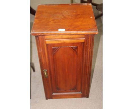 MAHOGANY CARD TABLE
together with a mahogany pot cupboard and an oak occasional table (3)