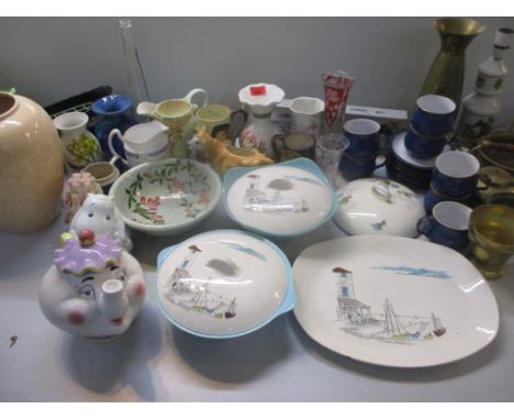 Mixed 20th century and modern ceramics to include Denby coffee cups and saucers, Midwinter 'Fashion Style' items and a Disney