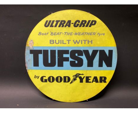 A Goodyear Ultra-Grip ciurcular cardboard tyre advertising insert/sign, 15" diameter. 