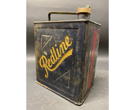 A Redline two gallon petrol can by Valor dated September 1938, in very original condition, with original cap. 
