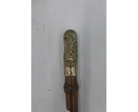 A King's Shropshire Light Infantry swagger stick A/F.