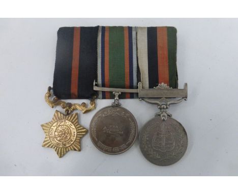 A mounted Pakistan Army medal group with the Star being named to 6257679 CQMH. MOHD ROSHAN. SIGNALS.