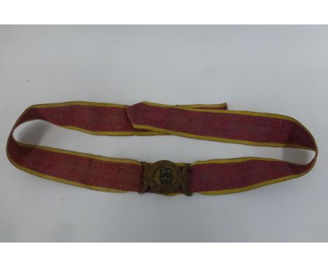A Victorian army officer's gilt belt buckle.