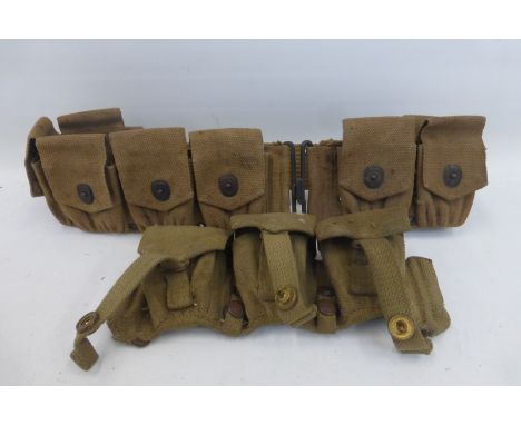 An army ammunition belt with a British ammunition belt.