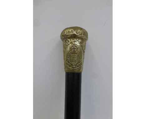 A Royal Army Ordnance Corps walking cane.