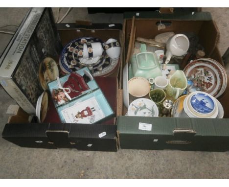 2 boxes of collectable pottery inc. noritake etc