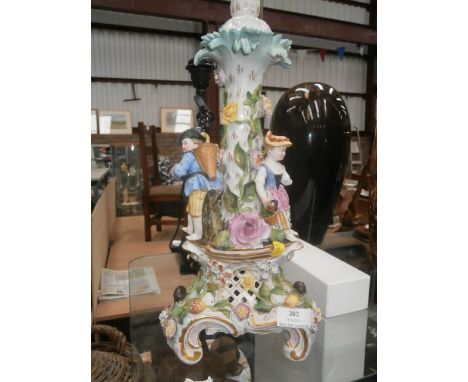 capodimonte style candlestick slight damage