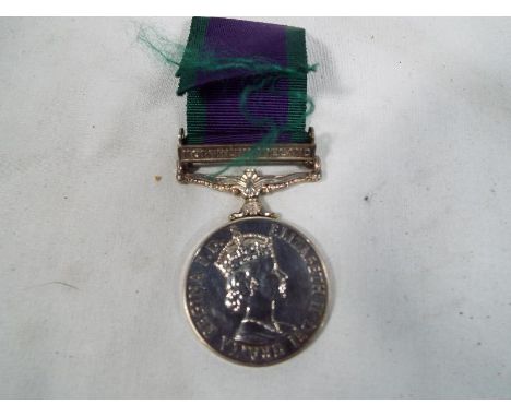 An Elizabeth II General Service Medal with Northern Ireland bar inscribed to the rim 24329865 Pte K R Gillespie PARA - Est £4