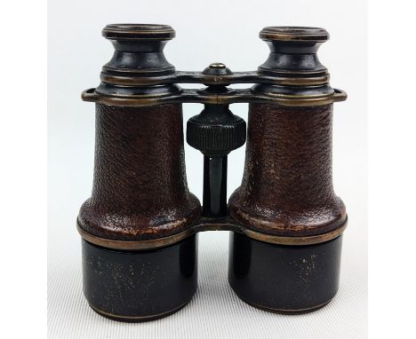Pair of Field WWI Binoculars property of Sidney Smith who volunteered for service with the Army 30/9/1914 joining the Hunts C