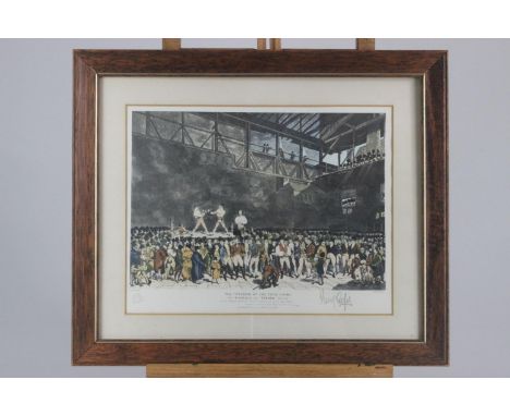 Henry Cooper Signed Interior of Fives Court Limited Edition Print Signed by Henry Cooper Framed limited edition (53 out of 20