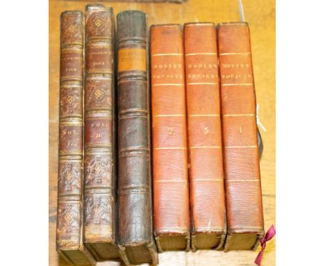 Wilson (R) Voyages of Discoveries Round the World, 3 vols., 12mo., cont. half red morocco, James Cundee 1806; Chandler (R) Tr