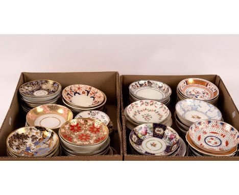 Approximately one hundred early 19th Century and later decorative saucers