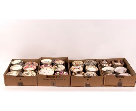Approximately two hundred early 19th Century and later decorative saucers