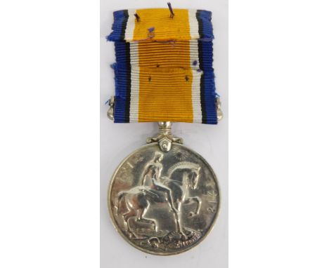 A World War I 1914-18 medal, marked 8171 PTE J T SHARKEY CHES R.