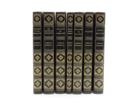 CHURCHILL (WINSTON)[Wartime Speeches], 7 vol., PRESENTATION COPIES, THE FIRST VOLUME INSCRIBED 'To T.E.R. Harris fom Winston 