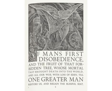 GOLDEN COCKEREL PRESS - ROBERT GIBBINGSMILTON (JOHN) Paradise Lost. A Poem... the Text of the First Edition Prepared for Pres