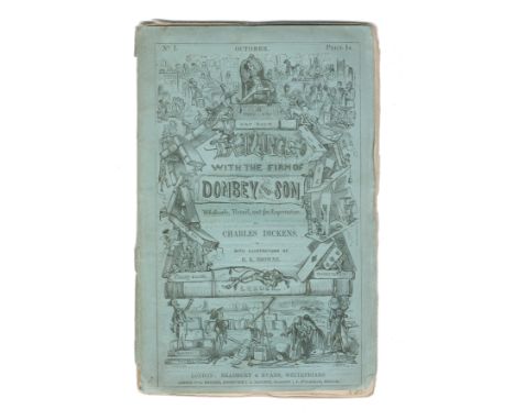 DICKENS (CHARLES)Dombey and Son, FIRST EDITION IN THE 19/20 ORIGINAL PARTS,  early issue of part 11 ('Capatin' for 'Captain' 