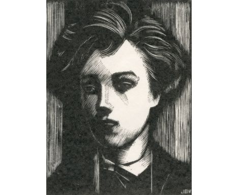 BUCKLAND WRIGHT (JOHN)RIMBAUD (ARTHUR) Deux poèmes, ONE OF 30 COPIES,  woodcut frontispiece portrait of Rimbaud, title vignet