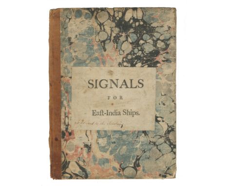 NAVALA Collection of Signals for the Use of the Ships in the Service of the United East India Company,  title and 30pp., hand