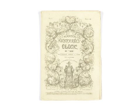 DICKENS (CHARLES)Master Humphrey's Clock, FIRST EDITION, FIRST ISSUE, IN ORIGINAL 88 WEEKLY PARTS,  wood-engraved illustratio