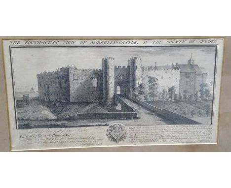 A group of 19th century architectural framed engravings to include Samuel and Nathaniel Buck 'The South West View of St Alban