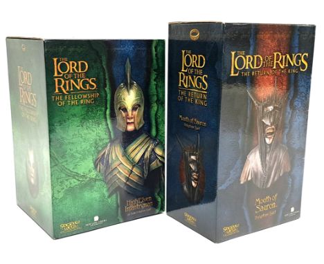 Sideshow Weta Collectibles The Lord of the Rings 1/4 scale polystone busts x2, to include hIgh Elven Infantryman and Mouth of